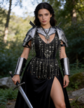 Medieval Women’s Steel Armor Set, Chainmail Female Knight Costume, LARP, Cosplay, Fantasy Roleplay 🛡️⚔️