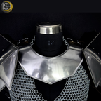 Handcrafted Medieval Steel Chainmail Armor Set – Includes Gorget, Pauldrons, Arm Guards & Leg Protection for Warrior Costumes