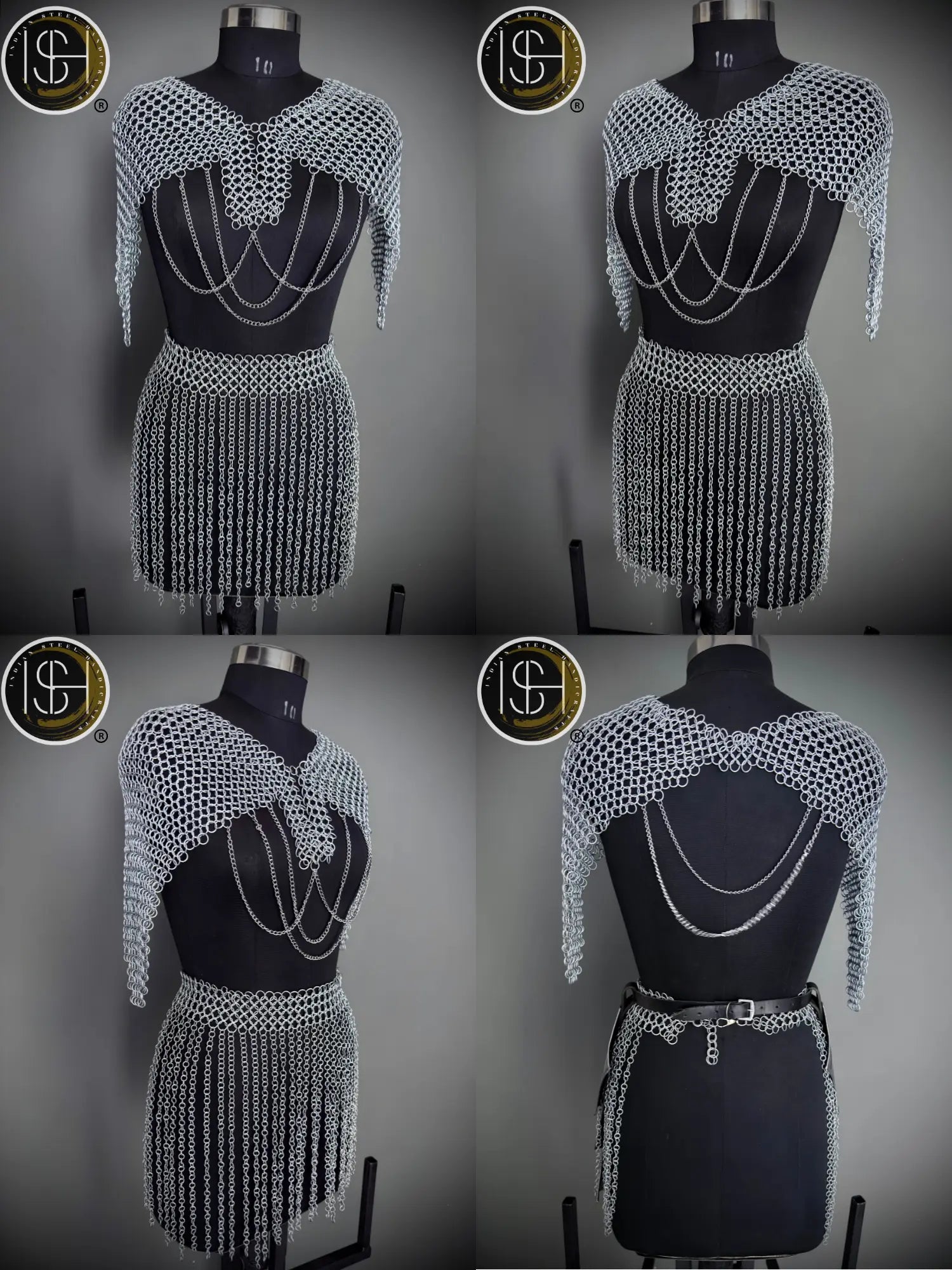 Brave Lady Knight Armor Set: Steel Medieval Cosplay – LARP SCA ⚔️✨ ISH Collection