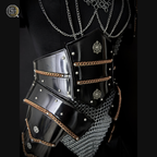 ⚔️ Women's Black Fantasy Armor Set 🛡️ | Handmade Steel Warrior Costume | Chainmail Cosplay Armor | Medieval Knight Armor | LARP Outfit | Gothic Warrior Gear | Fantasy Battle Costume