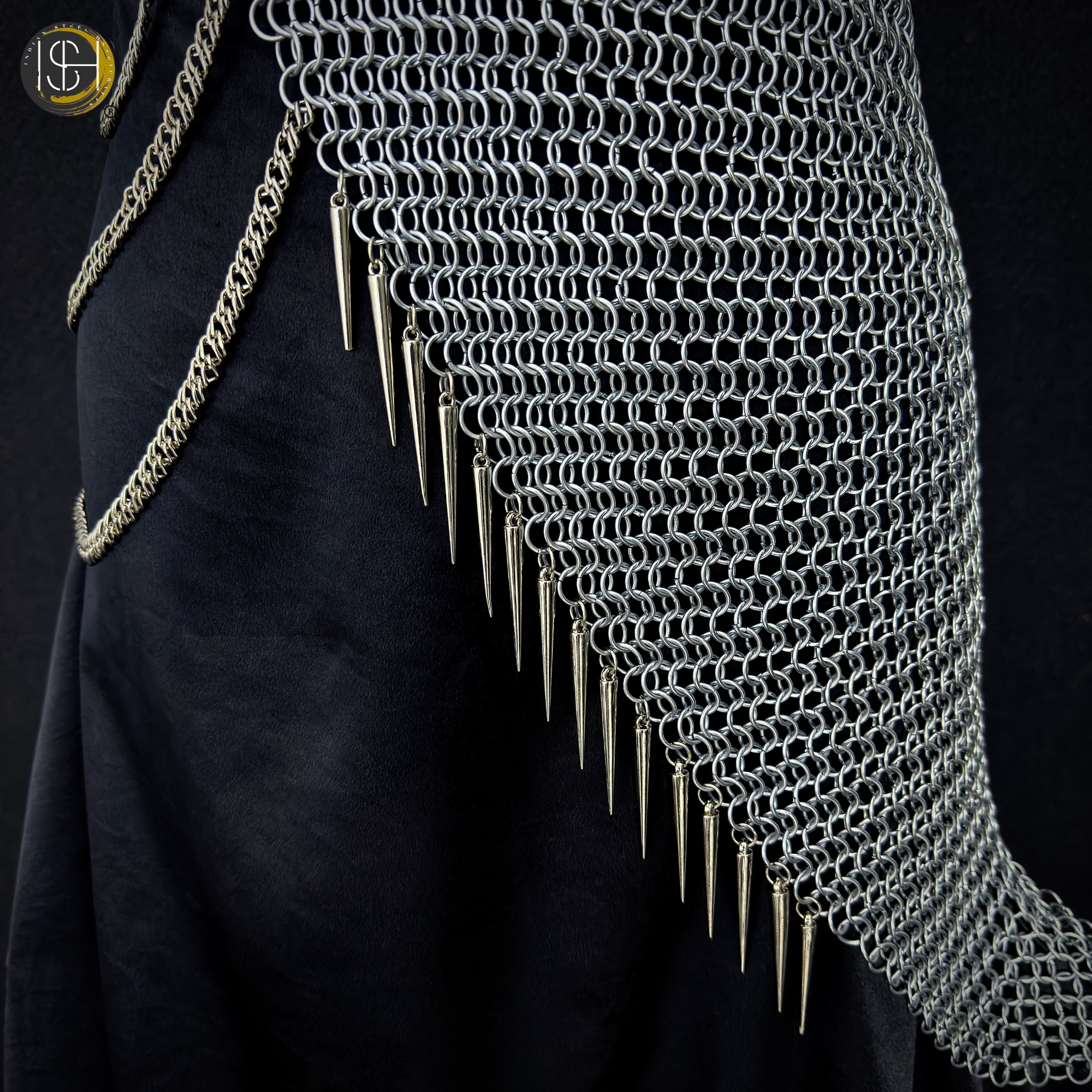 Handmade Steel Chainmail Dress ,Medieval Armor Costume for Women, Viking Warrior Chainmail, LARP Outfit, Gothic Fantasy Cosplay Armor.