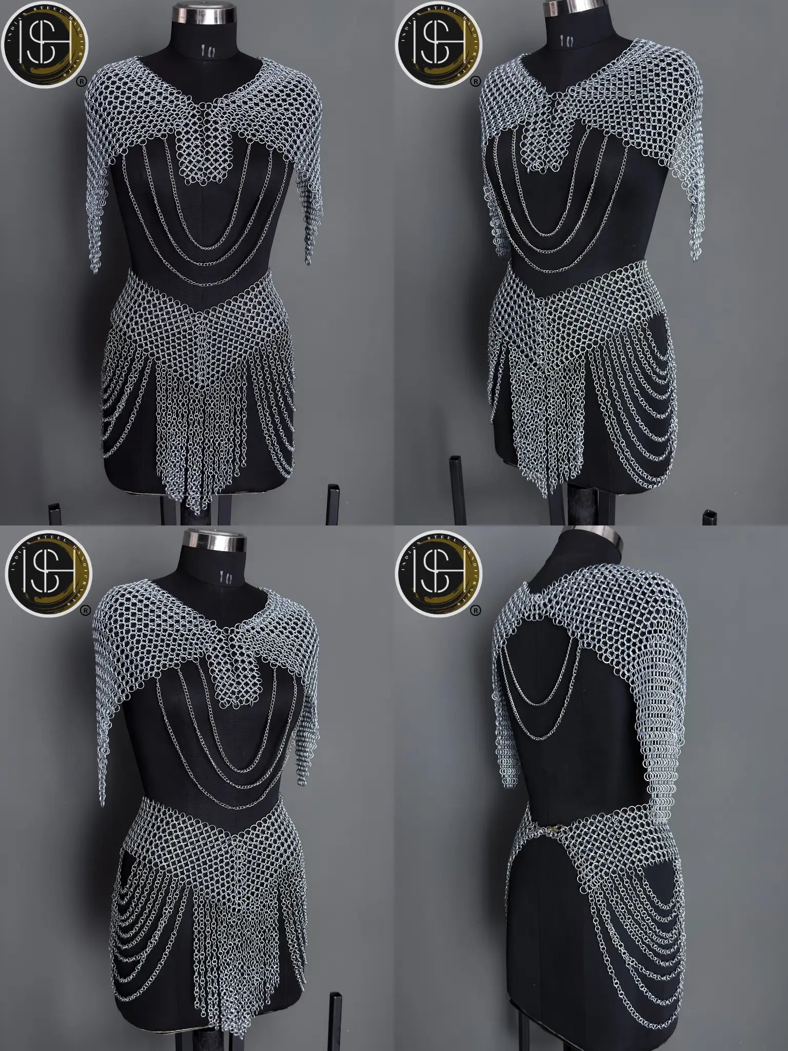 Warrior Maiden Armor ✨🛡️ — Hand-Forged Steel Cuirass with Chainmail, Perfect for LARP & Cosplay Realms ⚔️ ISH Collection