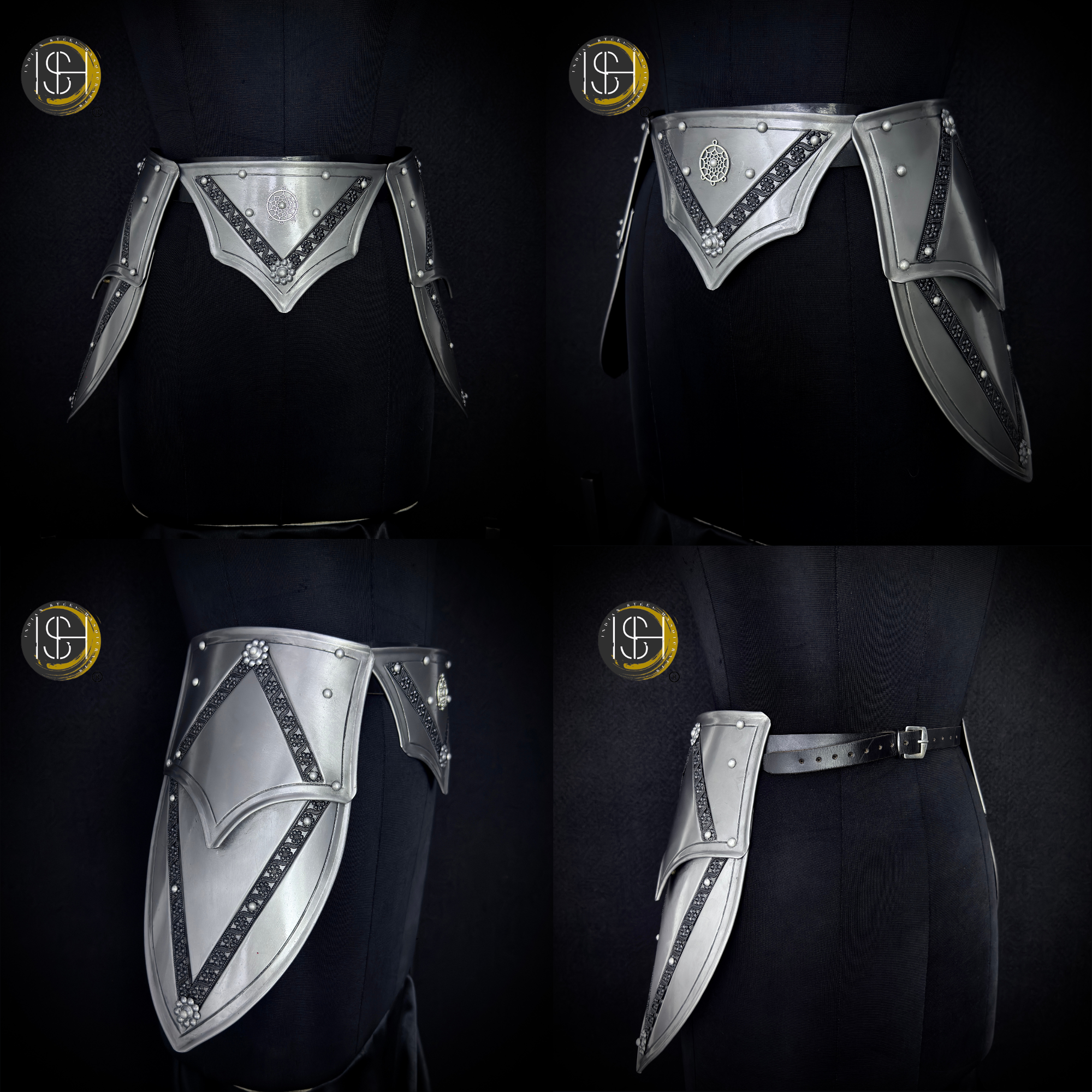 Handmade Steel Lady Knight Armor Set – Medieval Chainmail Armor Costume for Women, LARP Warrior Suit, Fantasy Knight Cosplay Armor, Renaissance Festival Combat Outfit