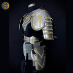 ⚔️ Handmade Steel Knight Armor Set 🛡️ Medieval Full Body Battle Suit with Gold Detailing for Cosplay, LARP & Collectors ✨