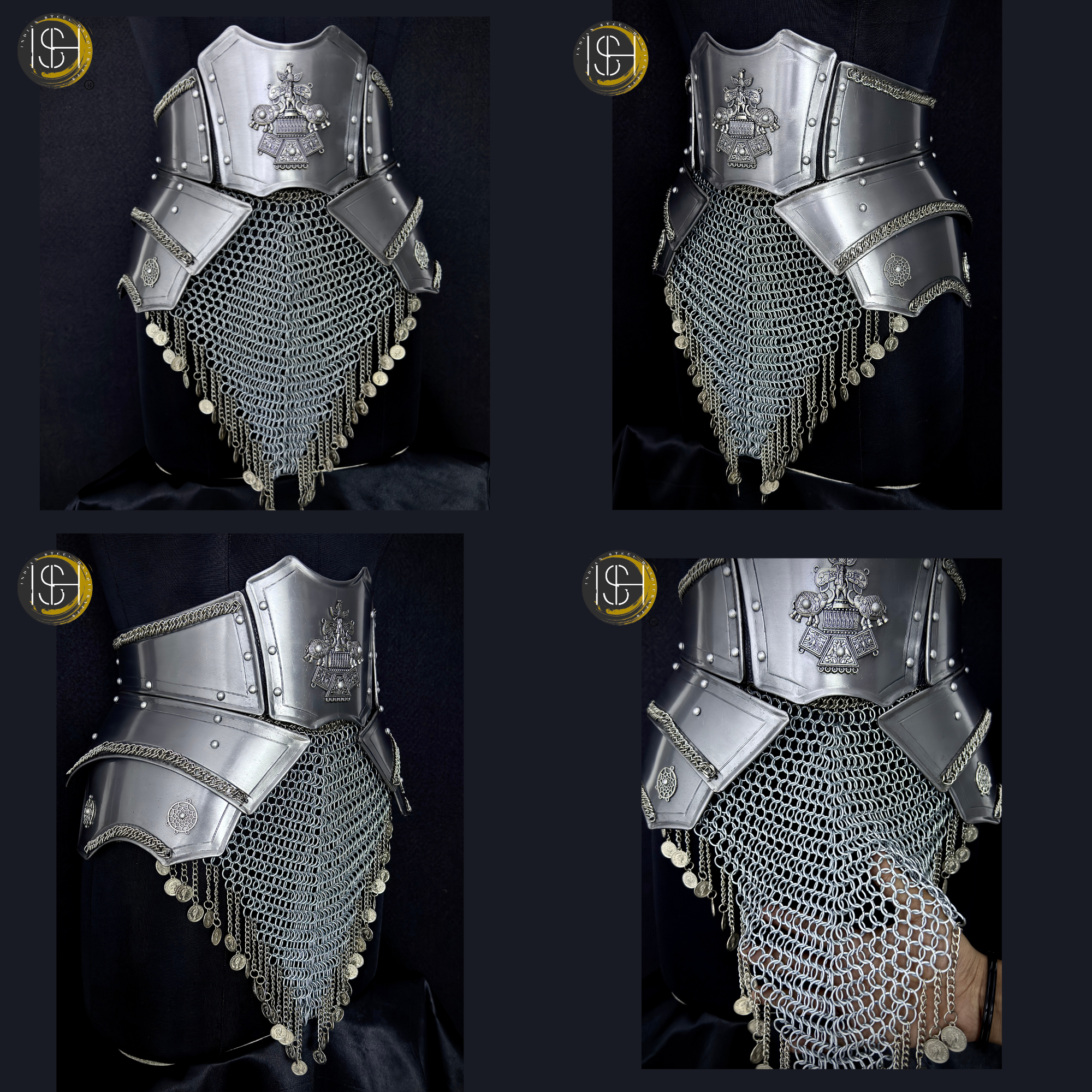 Women’s Medieval Knight Armor Set ⚔️, Steel Lady Warrior Costume 🛡️,Chainmail Skirt & Plate Armor, Fantasy Cosplay Outfit,LARP,Ready,Renaissance Festival Armor, Gothic Warrior Gift 🎁