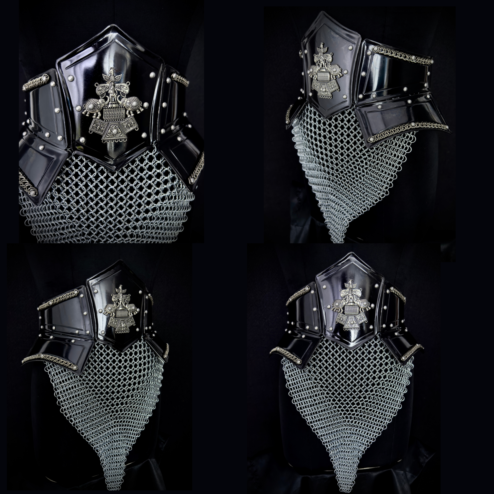 🖤 Black Steel Armor Set for Women ⚔️ Handmade Fantasy Knight Armor for fierce queens, Perfect for Medieval LARP, Cosplay, Renaissance Fairs & Warrior Photoshoots ✨