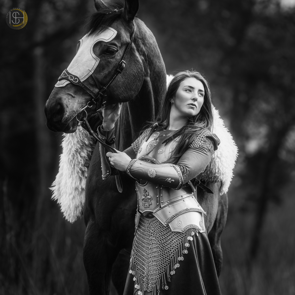 Medieval Female Warrior Armor Set, Handmade Steel Armor, Chainmail Costume, Fantasy Knight Armor, Cosplay Armor for Women
