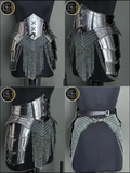 Elite Female Knight Armor Set – Handcrafted Medieval Steel Suit with Chainmail, Shoulder & Gorget Armor, Bracers, Belt with Tassets, and Leg Guards | Artisan-Forged Warrior Armor by ISH Collection ISH Collection
