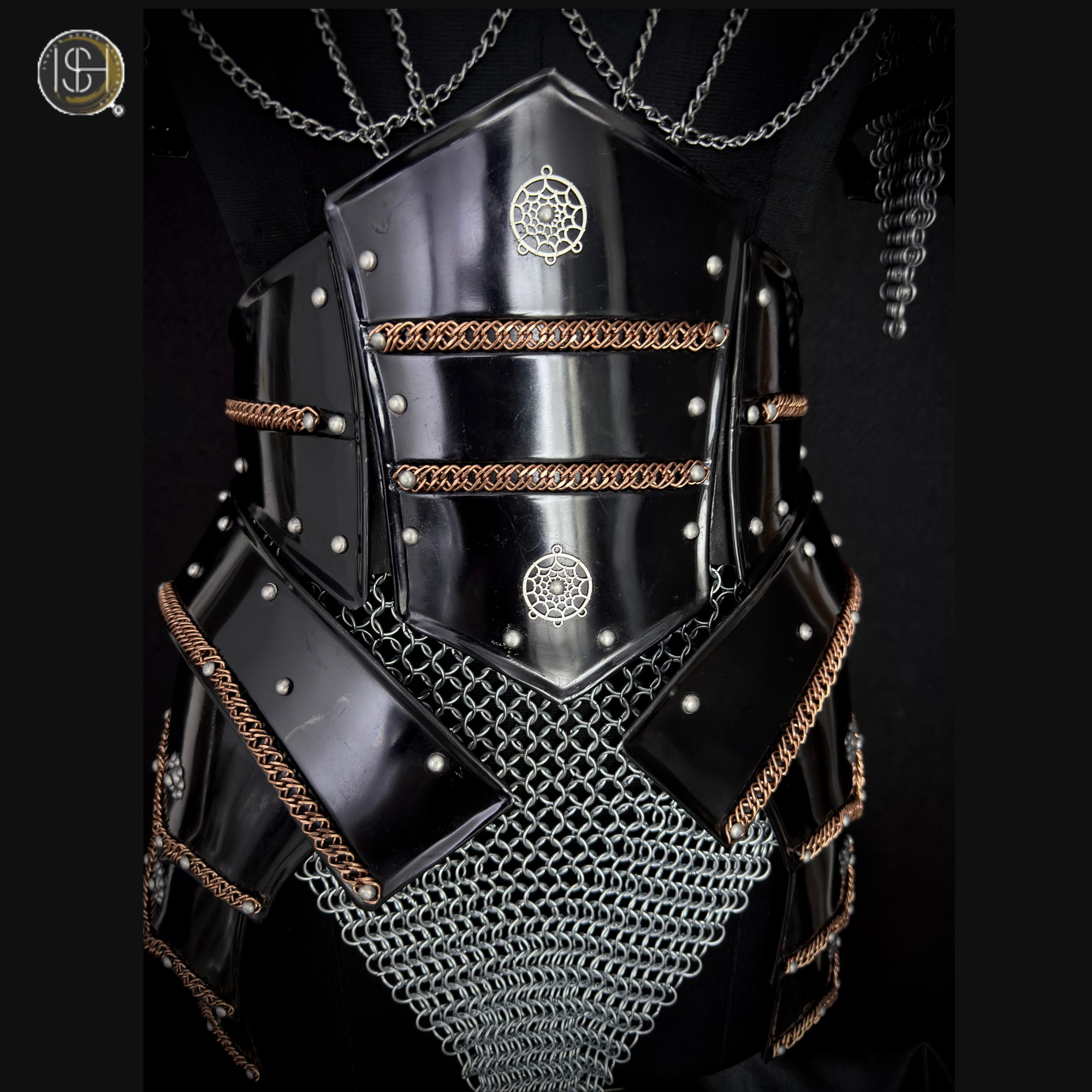 ⚔️ Women's Black Fantasy Armor Set 🛡️ | Handmade Steel Warrior Costume | Chainmail Cosplay Armor | Medieval Knight Armor | LARP Outfit | Gothic Warrior Gear | Fantasy Battle Costume