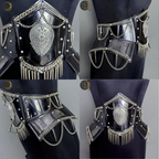 Handmade Black Steel Knight Armor Set with Chainmail – Medieval Battle Armor, Full Suit Armor Costume, Gothic Armor for LARP, Reenactment & Cosplay