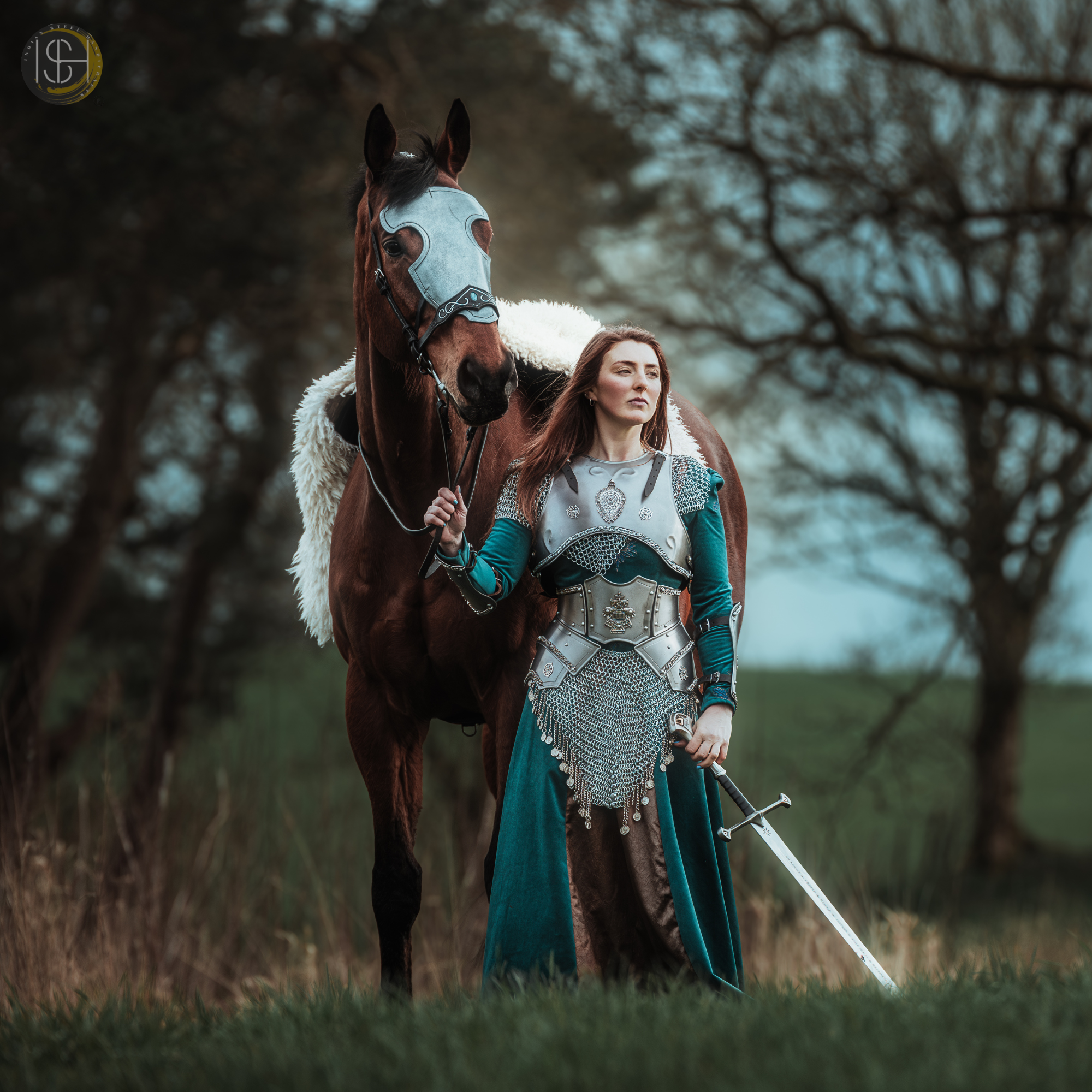 Medieval Female Warrior Armor Set, Handmade Steel Armor, Chainmail Costume, Fantasy Knight Armor, Cosplay Armor for Women