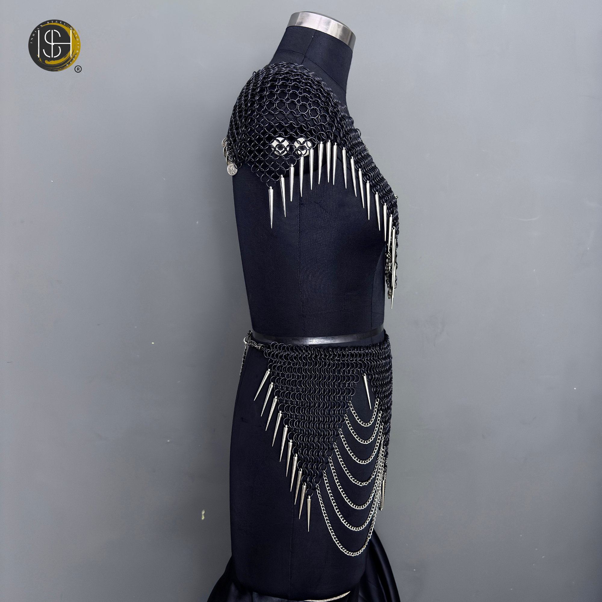 Handcrafted Steel Women’s Knight Armor Set – Medieval Chainmail Costume, Female Warrior LARP Outfit, Fantasy Armor Cosplay Suit, Renaissance Faire Combat Gear, Viking Battle Attire