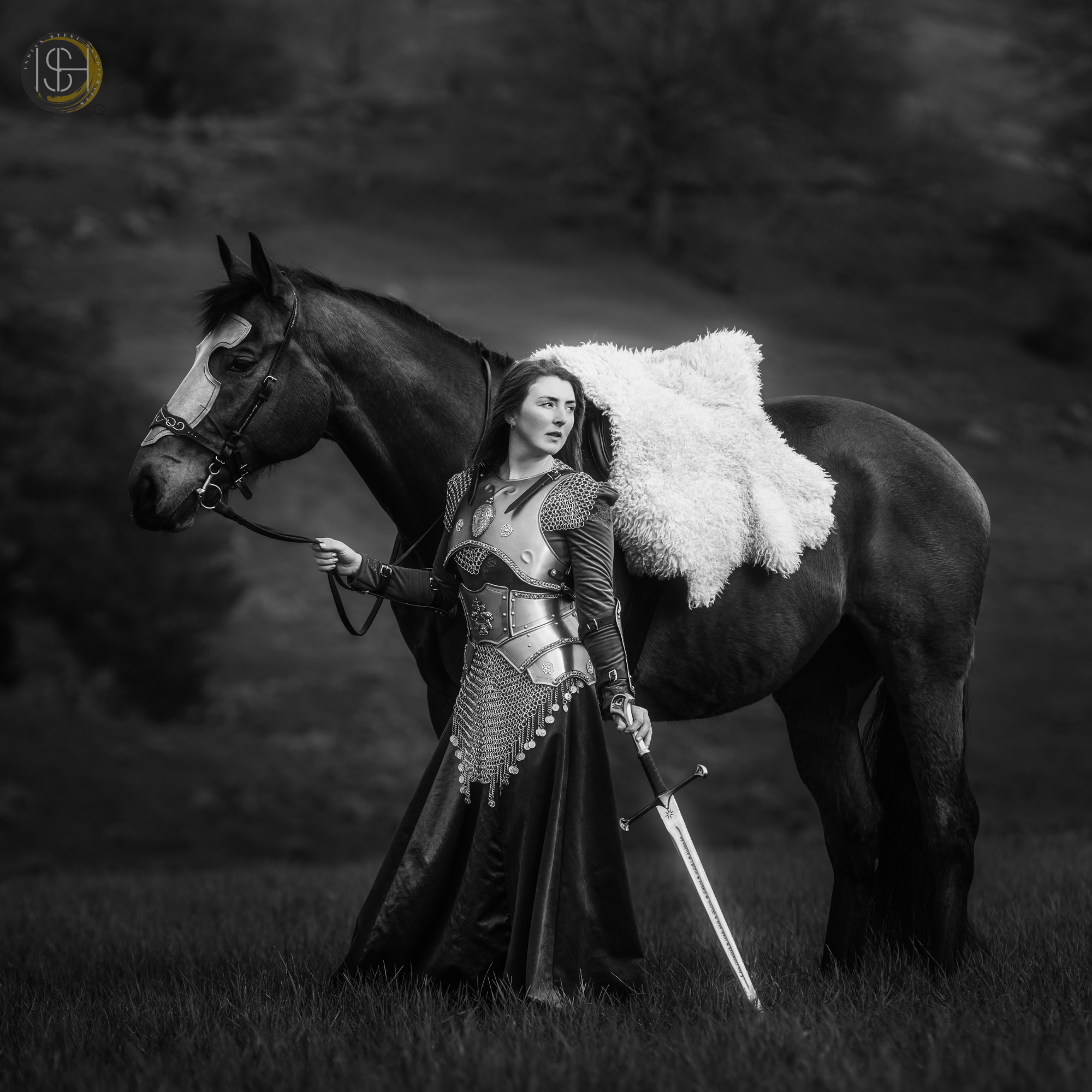 Medieval Female Warrior Armor Set, Handmade Steel Armor, Chainmail Costume, Fantasy Knight Armor, Cosplay Armor for Women