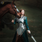 Medieval Female Warrior Armor Set, Handmade Steel Armor, Chainmail Costume, Fantasy Knight Armor, Cosplay Armor for Women