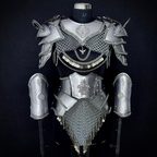 Women’s Medieval Knight Armor Set ⚔️, Steel Lady Warrior Costume 🛡️,Chainmail Skirt & Plate Armor, Fantasy Cosplay Outfit,LARP,Ready,Renaissance Festival Armor, Gothic Warrior Gift 🎁