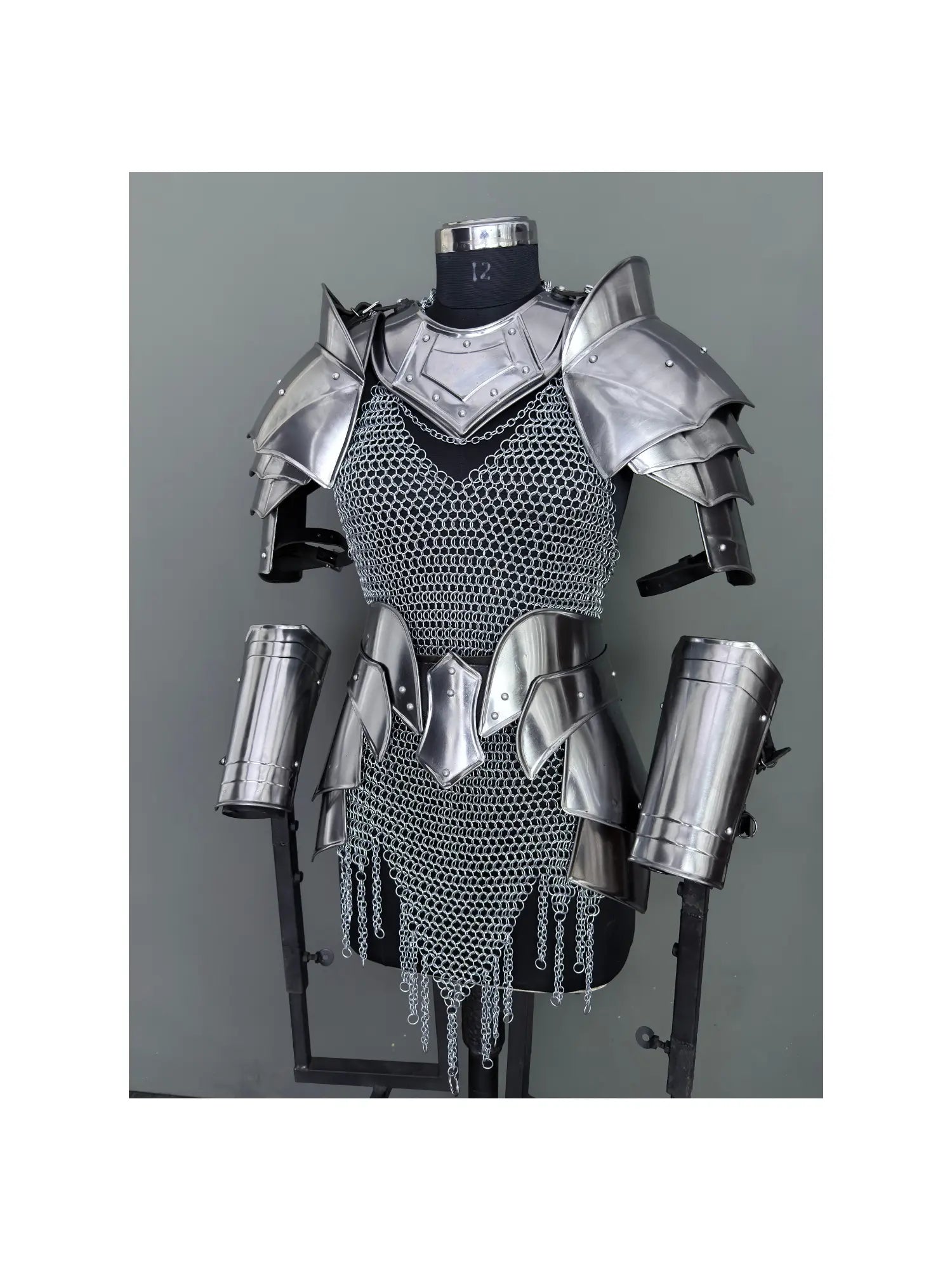 Medieval Knight Steel Armor⚔️ — Gorget, Pouldron & Bracer Set for Epic LARP & Cosplay!🛡️ ISH Collection