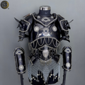 Handmade Black Steel Knight Armor Set with Chainmail – Medieval Battle Armor, Full Suit Armor Costume, Gothic Armor for LARP, Reenactment & Cosplay