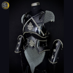 🖤 Black Steel Armor Set for Women ⚔️ Handmade Fantasy Knight Armor for fierce queens, Perfect for Medieval LARP, Cosplay, Renaissance Fairs & Warrior Photoshoots ✨