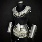ISH Collection – Handmade Silver Coin Chainmail Warrior Armor Set