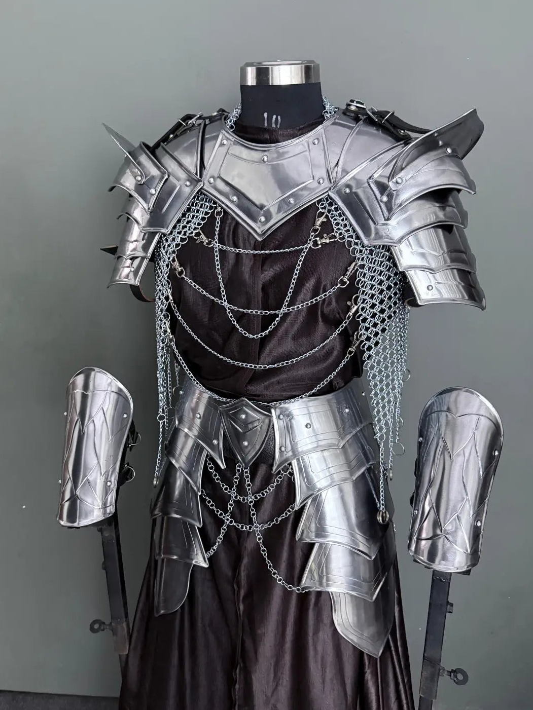 Brave Medieval Lady’s Cuirass – Steel Chainmail Armor for Cosplay, LARP, and SCA ISH Collection