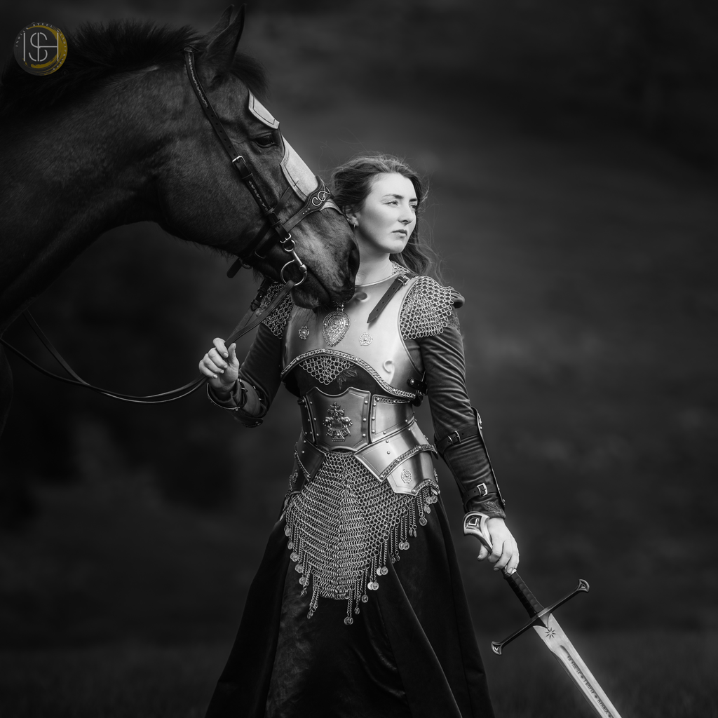 Medieval Female Warrior Armor Set, Handmade Steel Armor, Chainmail Costume, Fantasy Knight Armor, Cosplay Armor for Women