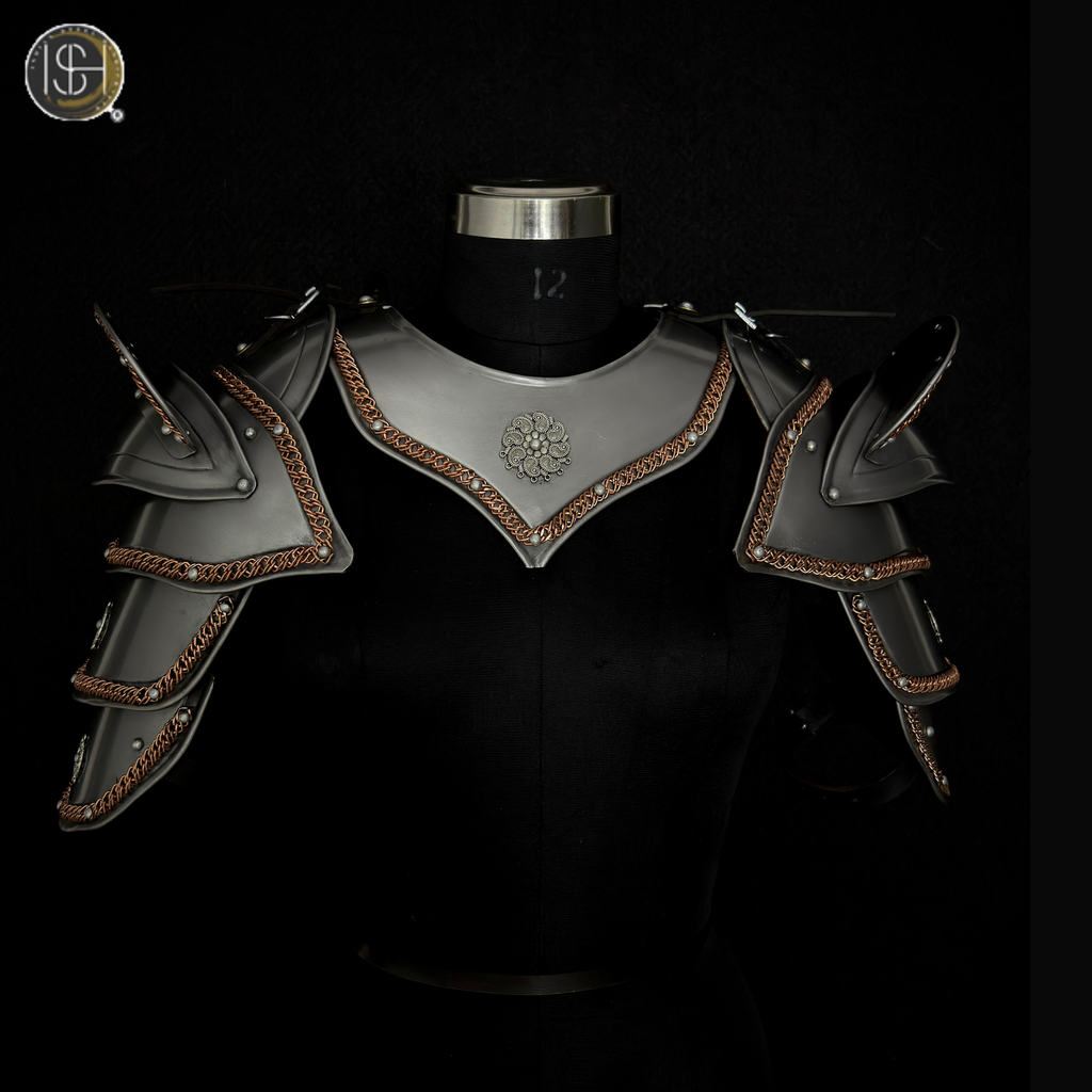 ⚔️ Handmade Medieval Shoulder Armor – Steel Pauldrons with Chainmail | Knight, Viking & Fantasy Cosplay Armor for LARP, Renaissance Fair, SCA & Costume 🛡️