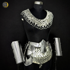 ISH Collection – Handmade Silver Coin Chainmail Warrior Armor Set