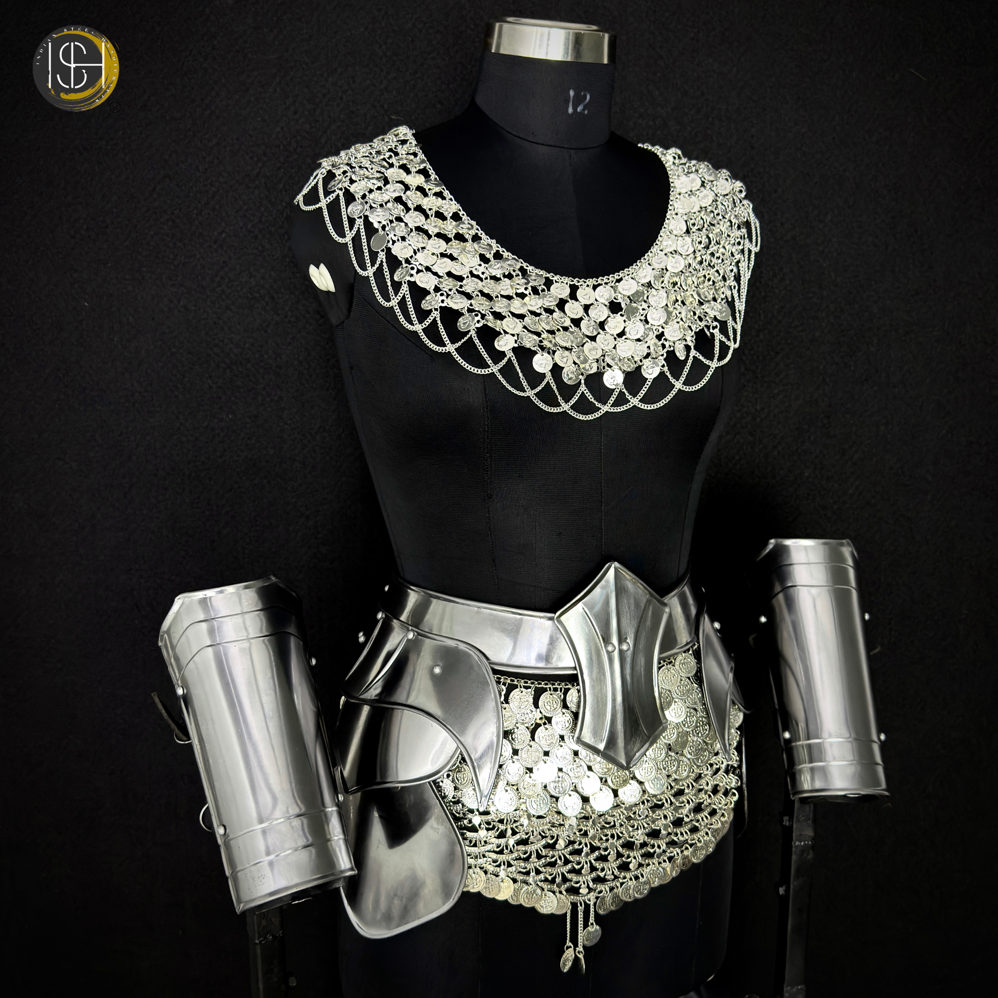 ISH Collection – Handmade Silver Coin Chainmail Warrior Armor Set
