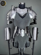 Medieval Knight Steel Armor⚔️ — Gorget, Pouldron & Bracer Set for Epic LARP & Cosplay!🛡️ ISH Collection