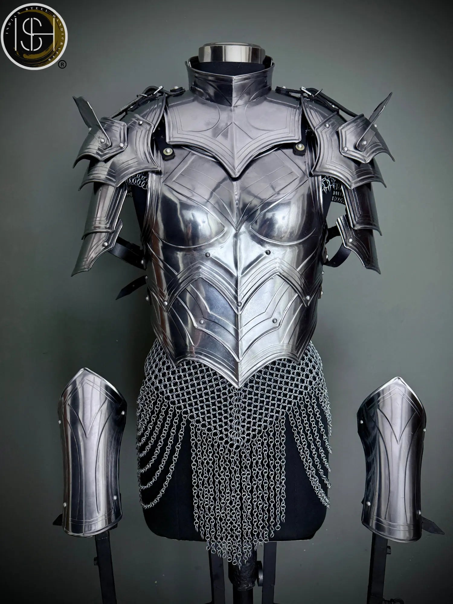 Women’s Medieval Cuirass Armor ✨🛡️ — Authentic Steel Costume for LARP & Cosplay✨🛡️ ISH Collection