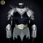 ⚔️ Fantasy Female Armor Set 🛡️ Medieval Warrior Queen Costume with Chainmail & Steel Armor 👑  ✨ Handmade Gothic Women’s Armor – Custom Medieval Knight Costume for LARP, Cosplay & Reenactment ✨