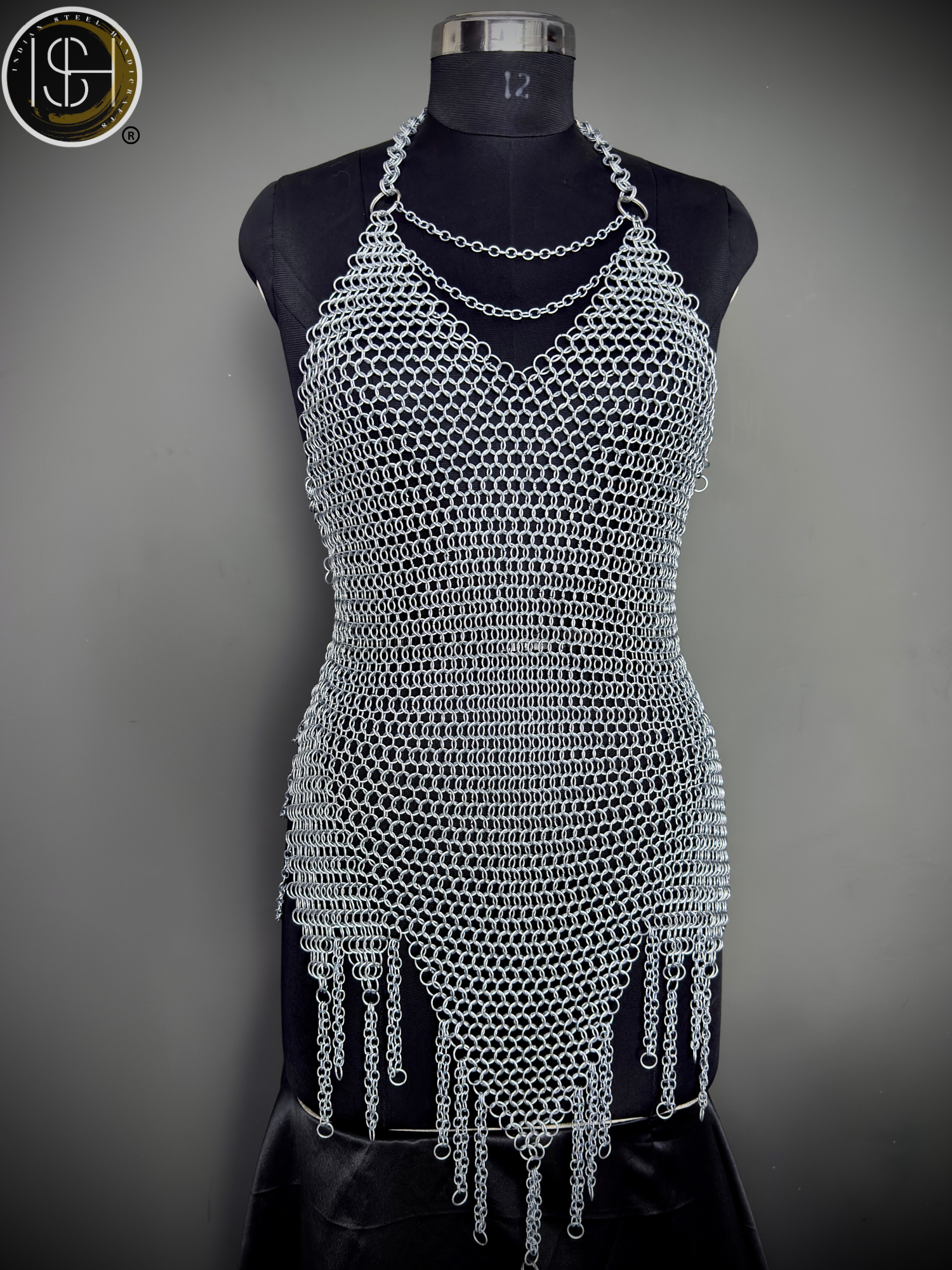 Handmade Medieval Steel Chainmail Top for Women – Authentic Wearable Armor for LARP & Cosplay.