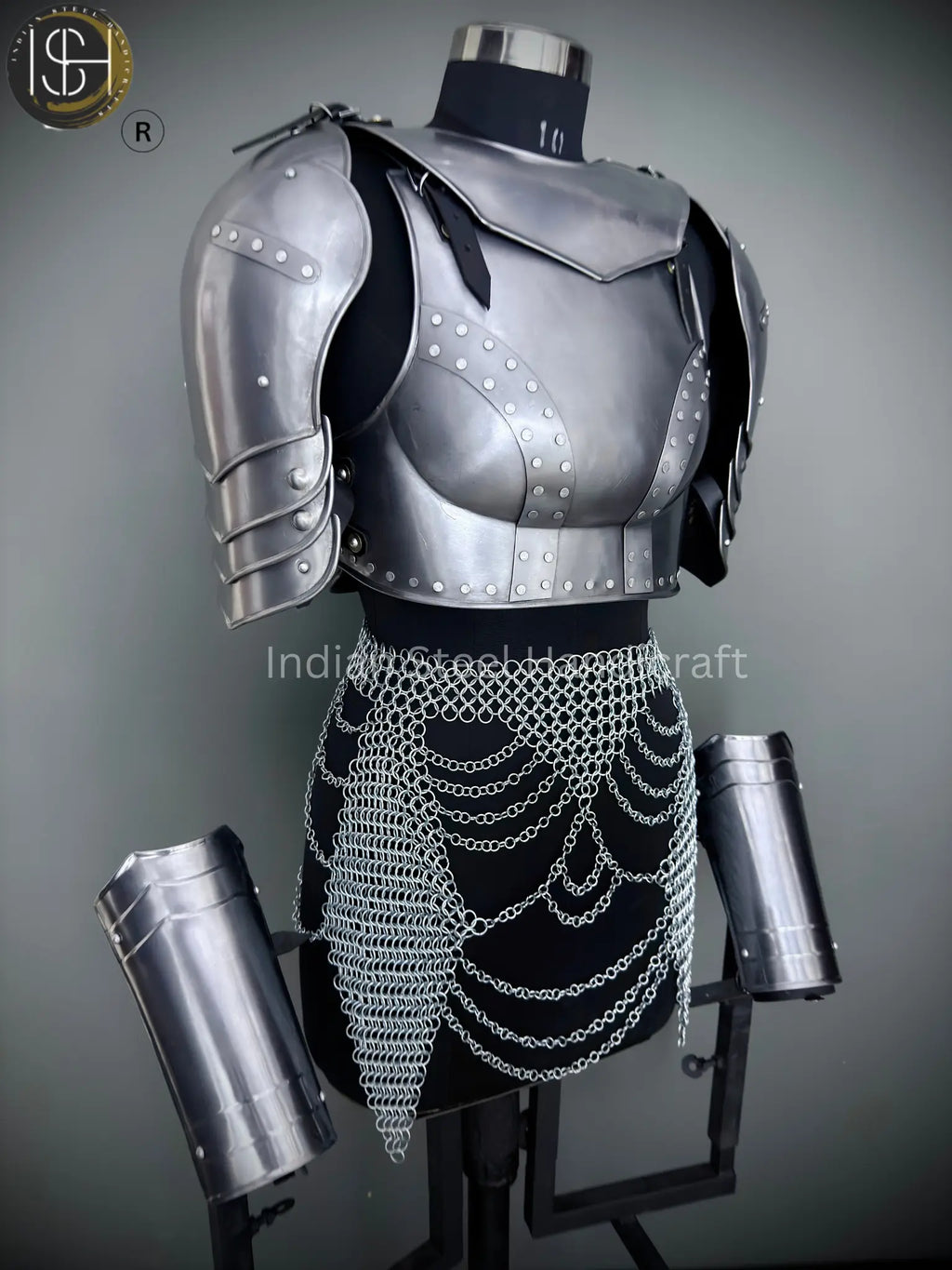 🛡️ Steel Lady Knight Armor — Medieval Costume for LARP, SCA & Cosplay 🛡️ ISH Collection