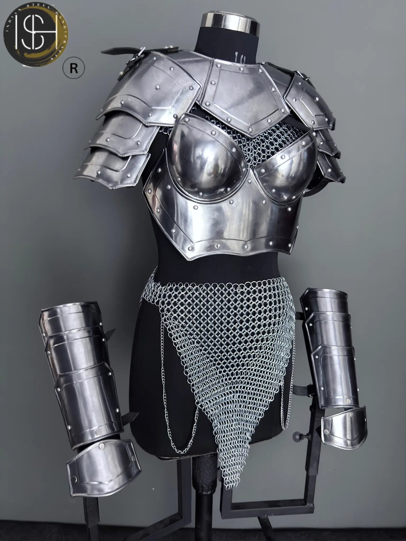 Lady Champion Steel Armor | Fantasy Medieval Costume for LARP, SCA & Cosplay Adventures ✨ ISH Collection