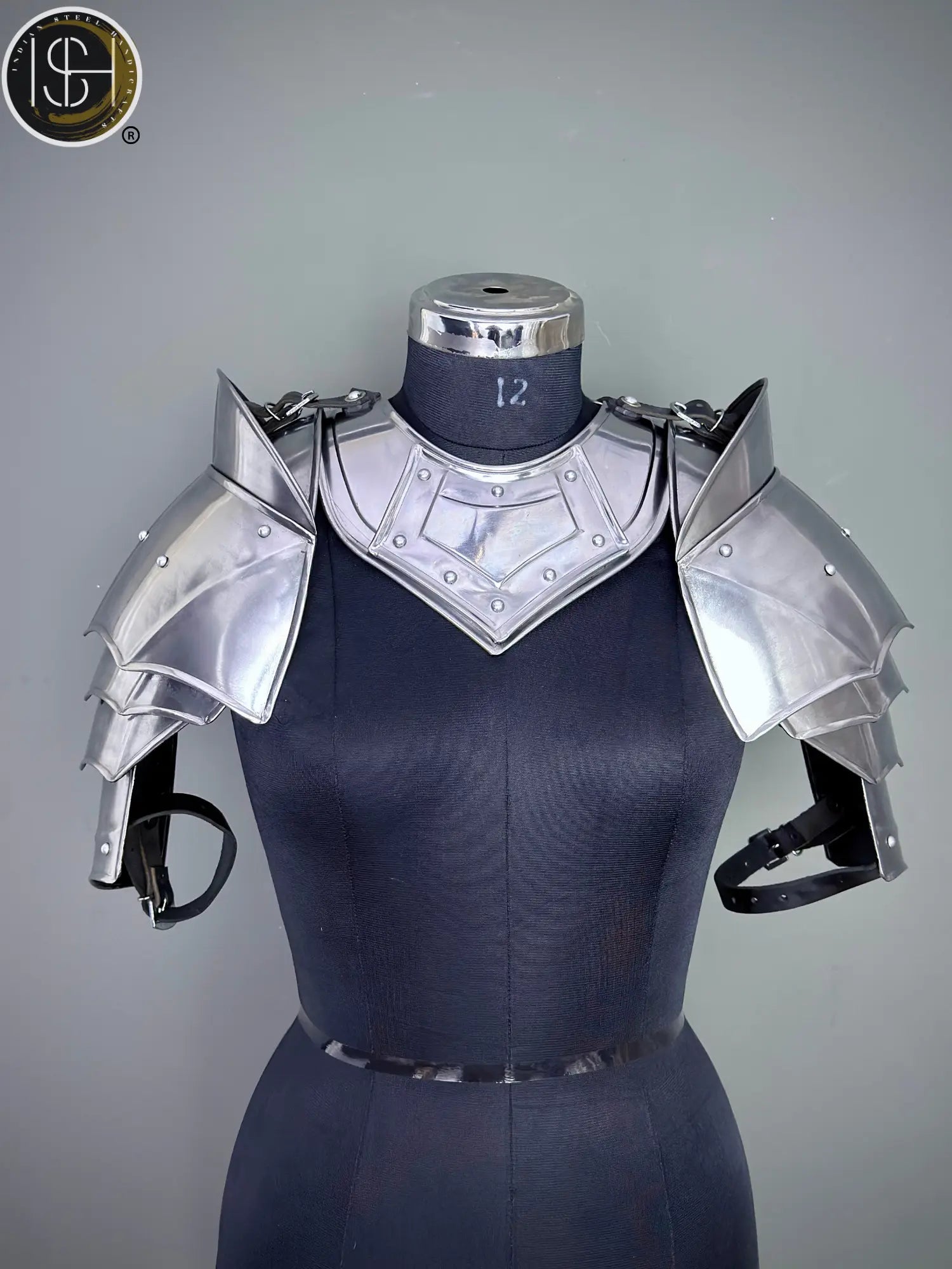 Medieval Knight Steel Gorget & Pauldron Armor 🛡️ | Perfect for LARP, Cosplay & Costume Events⚔️ ISH Collection