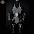 ⚔️ Black Steel Chainmail Armor for Women | Medieval Warrior Cuirass | Female Knight Costume | Renaissance Faire, LARP & Cosplay Armor