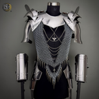 Handmade Steel Chainmail Armor Set – Authentic Medieval Knight Costume, Durable Cosplay Armor, LARP & Renaissance Fair Outfit