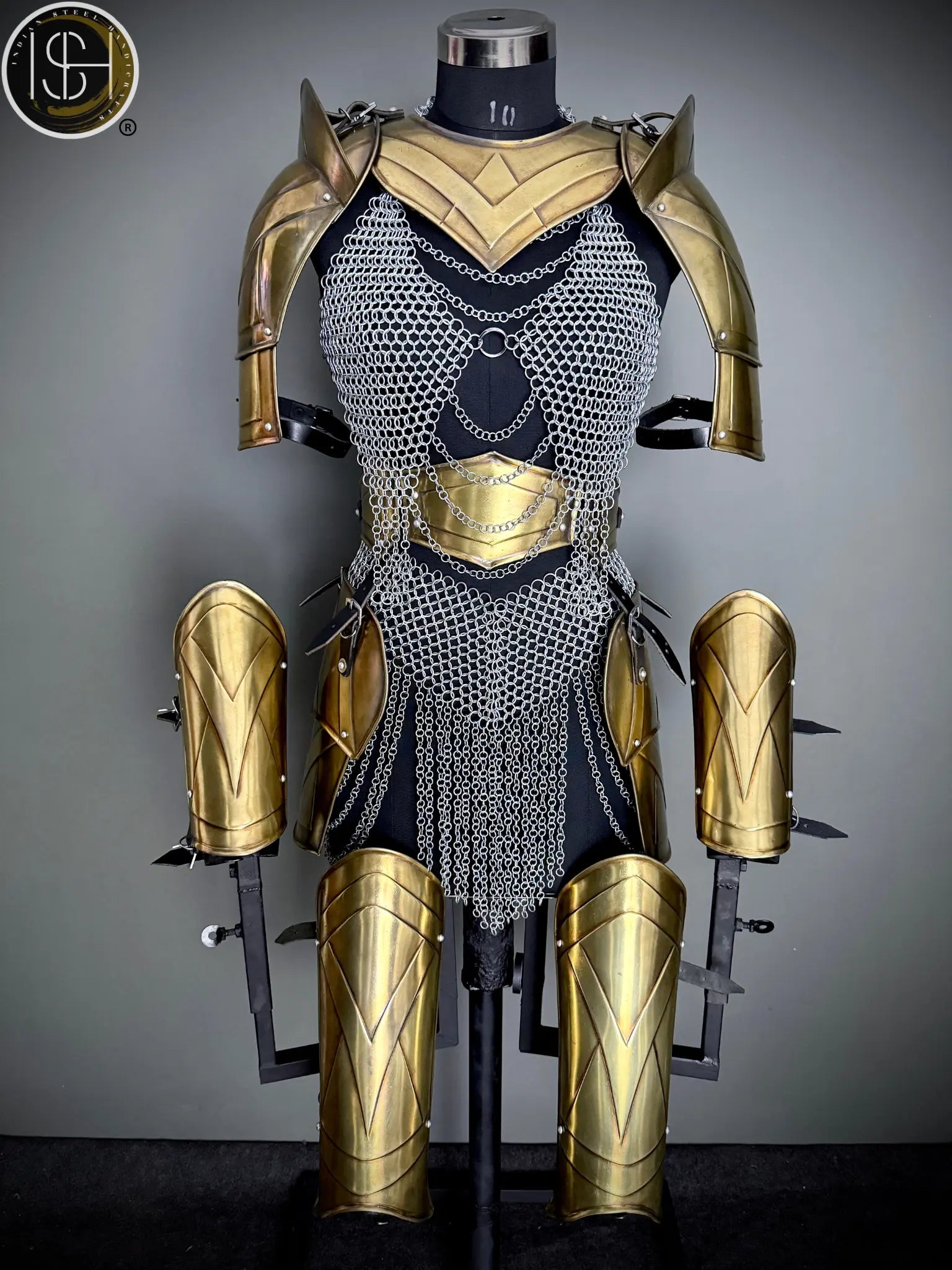 Medieval Lady Warrior Steel Cuirass & Chainmail – Perfect for LARP & Cosplay⚔️🗡️🛡️ ISH Collection