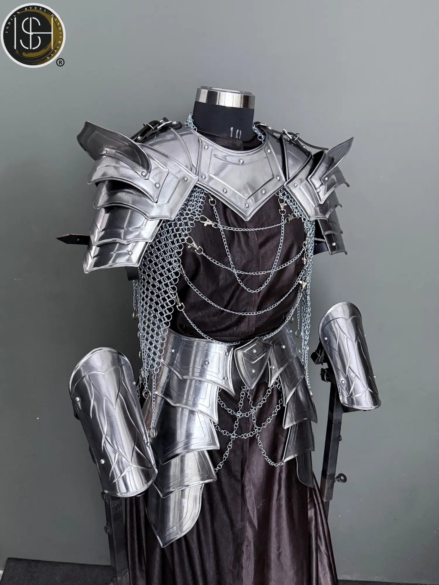 Brave Medieval Lady’s Cuirass – Steel Chainmail Armor for Cosplay, LARP, and SCA ISH Collection