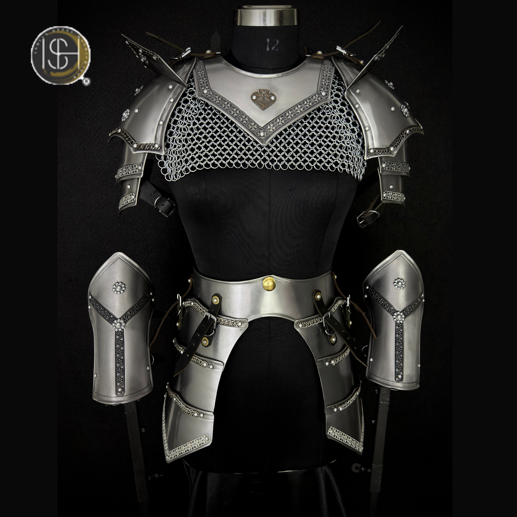 ⚔️ Handcrafted Medieval Steel Armor Set 🛡️ | Full Knight Warrior Costume | Fantasy LARP Armor | Renaissance Fair Cosplay | Viking Crusader Battle Suit | Halloween Costume | Handmade Metal Armor Gift