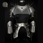 ⚔️ Handcrafted Medieval Steel Armor Set 🛡️ | Full Knight Warrior Costume | Fantasy LARP Armor | Renaissance Fair Cosplay | Viking Crusader Battle Suit | Halloween Costume | Handmade Metal Armor Gift