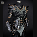 ⚔️ Women's Black Fantasy Armor Set 🛡️ | Handmade Steel Warrior Costume | Chainmail Cosplay Armor | Medieval Knight Armor | LARP Outfit | Gothic Warrior Gear | Fantasy Battle Costume