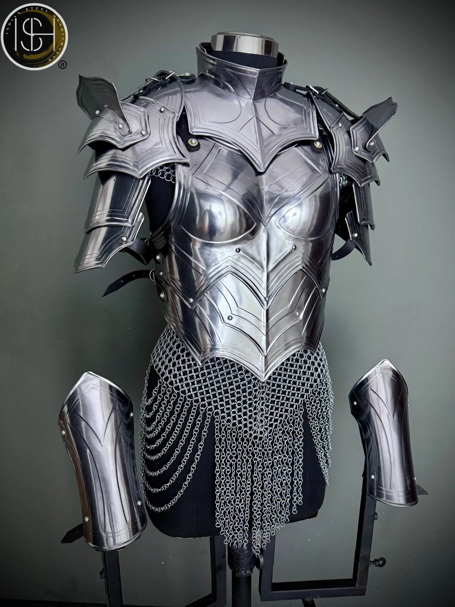 Women’s Medieval Cuirass Armor ✨🛡️ — Authentic Steel Costume for LARP & Cosplay✨🛡️ ISH Collection