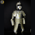 Handcrafted Steel Knight Armor Set ⚔️✨ – Full Medieval Suit with Gold Accents | LARP Gear | Cosplay Costume | Renaissance Collectible 🛡️🏰