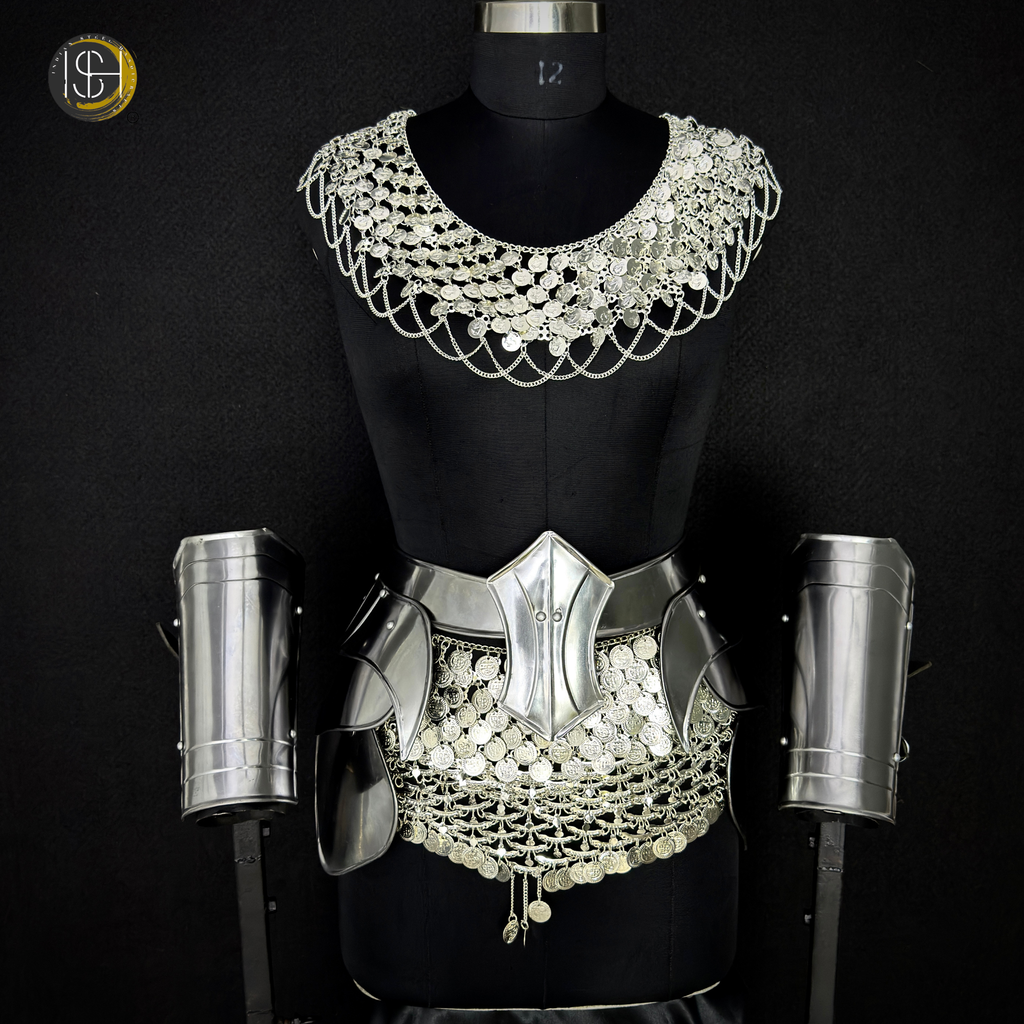 ISH Collection – Handmade Silver Coin Chainmail Warrior Armor Set