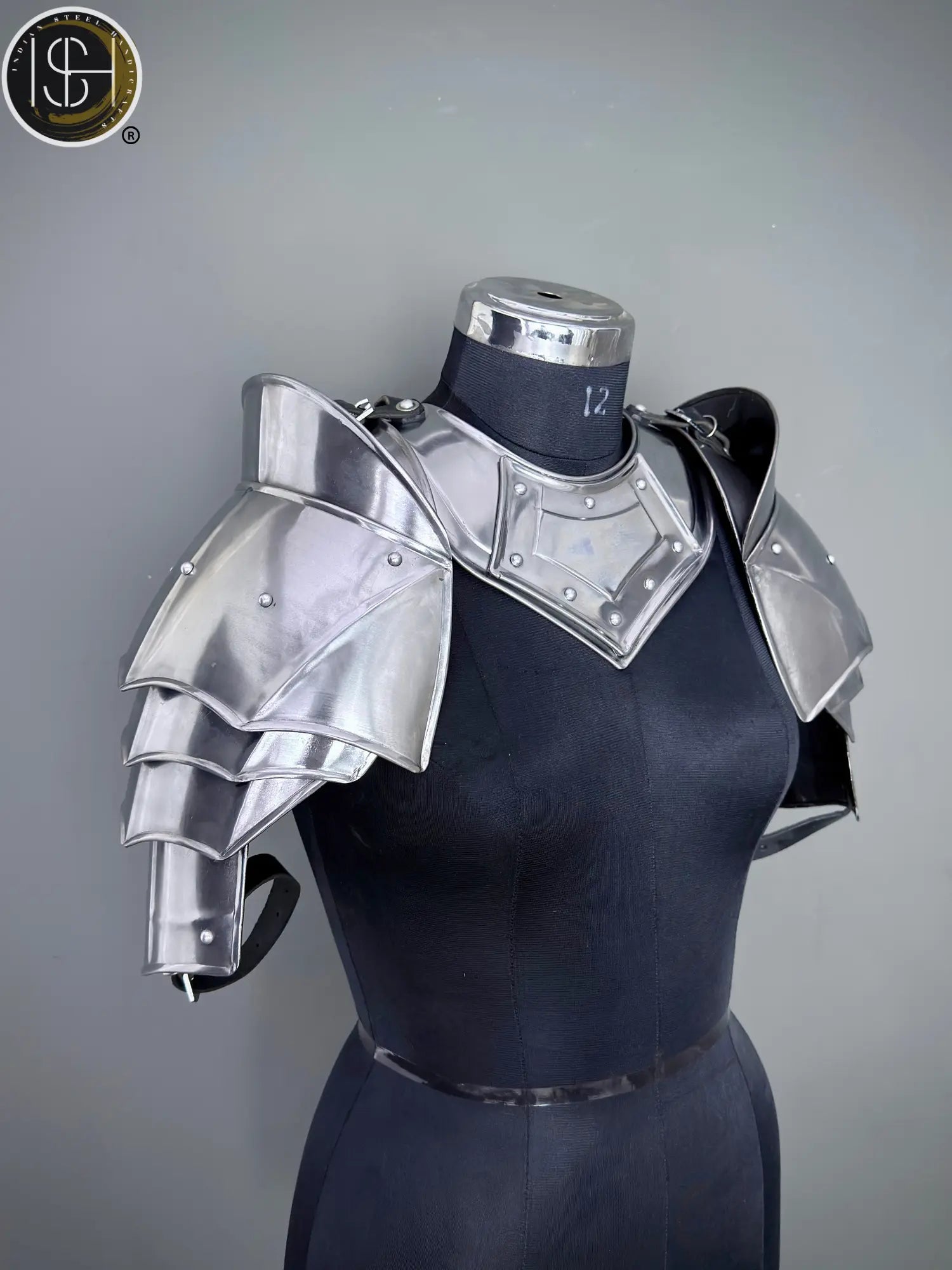 Medieval Knight Steel Gorget & Pauldron Armor 🛡️ | Perfect for LARP, Cosplay & Costume Events⚔️ ISH Collection