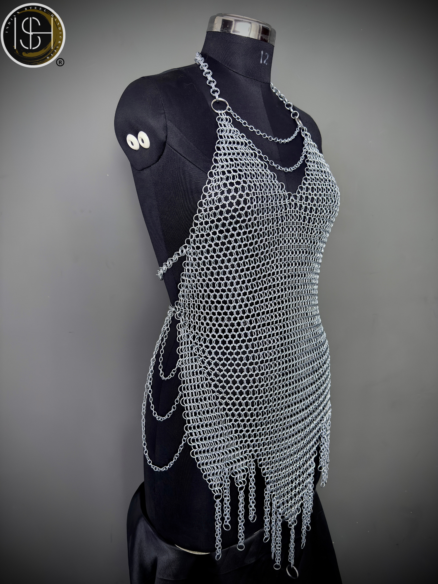 Handmade Medieval Steel Chainmail Top for Women – Authentic Wearable Armor for LARP & Cosplay.