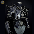 🖤 Black Steel Armor Set for Women ⚔️ Handmade Fantasy Knight Armor for fierce queens, Perfect for Medieval LARP, Cosplay, Renaissance Fairs & Warrior Photoshoots ✨