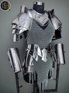 Medieval Knight Steel Armor⚔️ — Gorget, Pouldron & Bracer Set for Epic LARP & Cosplay!🛡️ ISH Collection