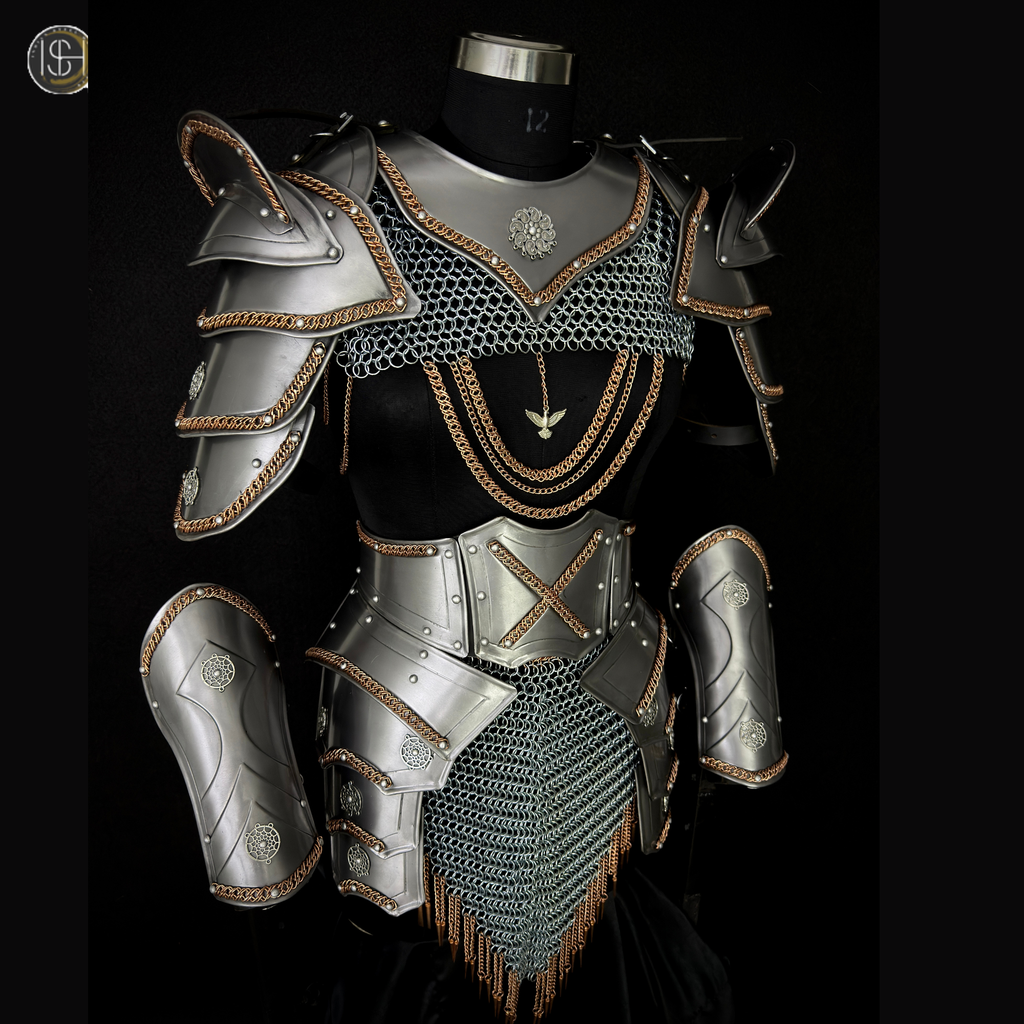 ⚔️ Fantasy Female Steel Armor Set 🛡️ | Medieval Lady Knight Costume for LARP, Cosplay & Renaissance Faire